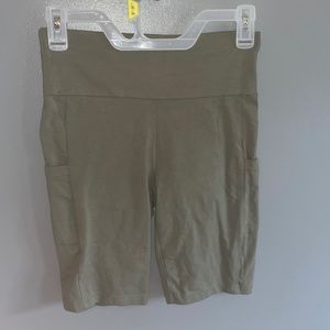 Small Ambiance army green biker shorts. brand new.